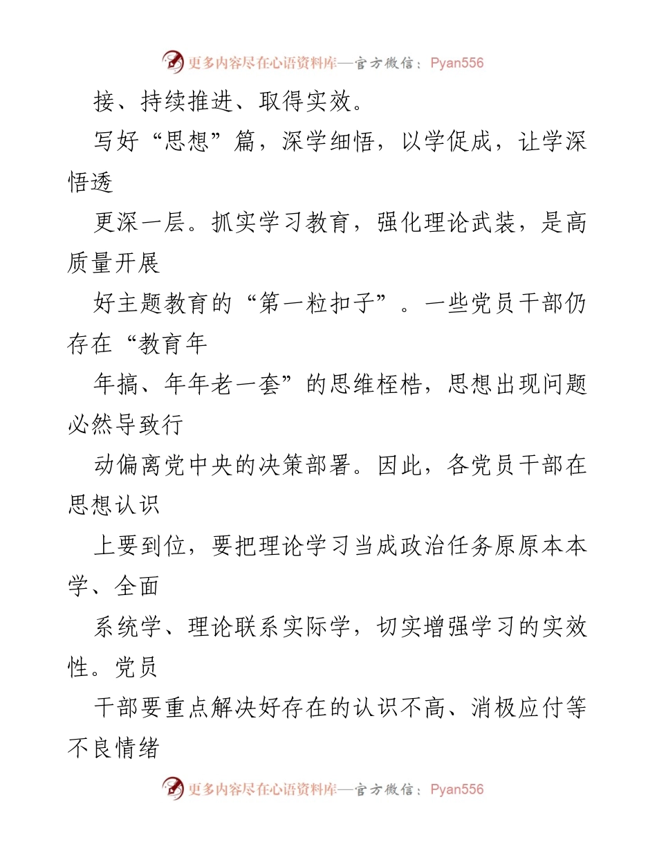 [工作总结] 主题教育会议 - 深化主题教育，推动高质量发展.docx_第2页