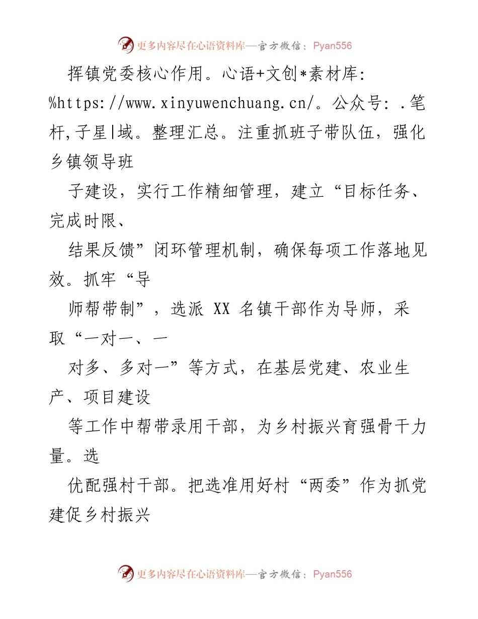 [工作总结] 乡村振兴 - 党建引领乡村振兴经验总结.docx_第2页