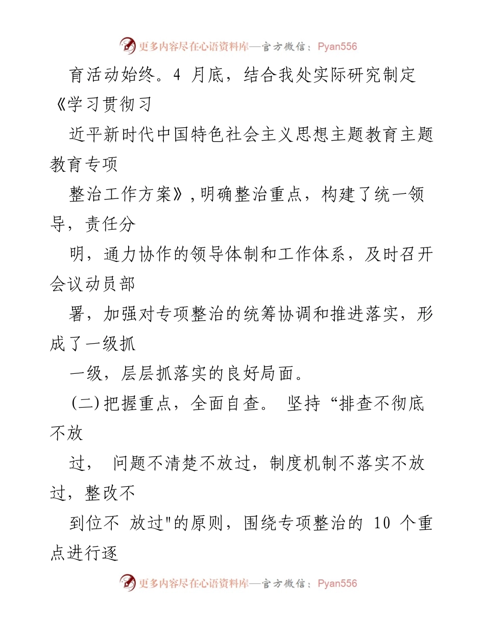 [工作总结] 主题教育专项整治 - 2023年主题教育突出问题专项整治工作开展情况报告.docx_第2页