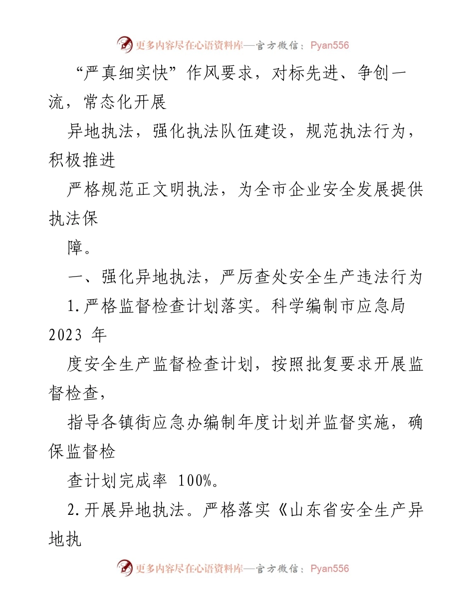 [工作总结] 2023年度安全生产执法工作 - 2023年度全市安全生产执法工作要点汇编.docx_第2页