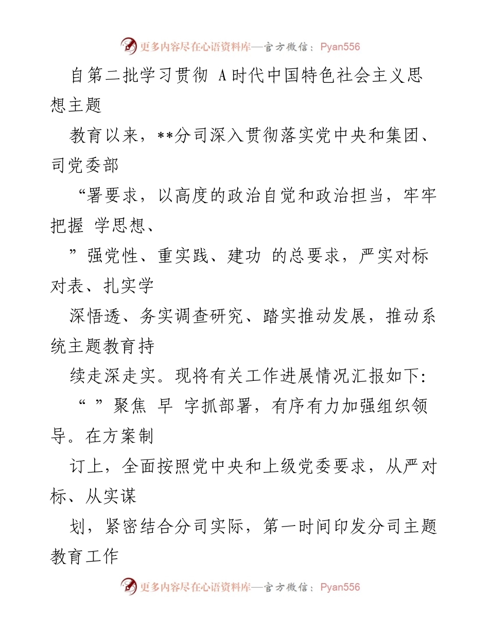 [工作总结] 主题教育 - 深入推进主题教育工作总结报告.docx_第1页