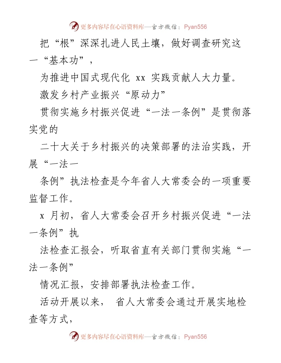 [工作总结] 乡村振兴执法检查 - 推动乡村振兴的法治实践与人大作用.docx_第2页