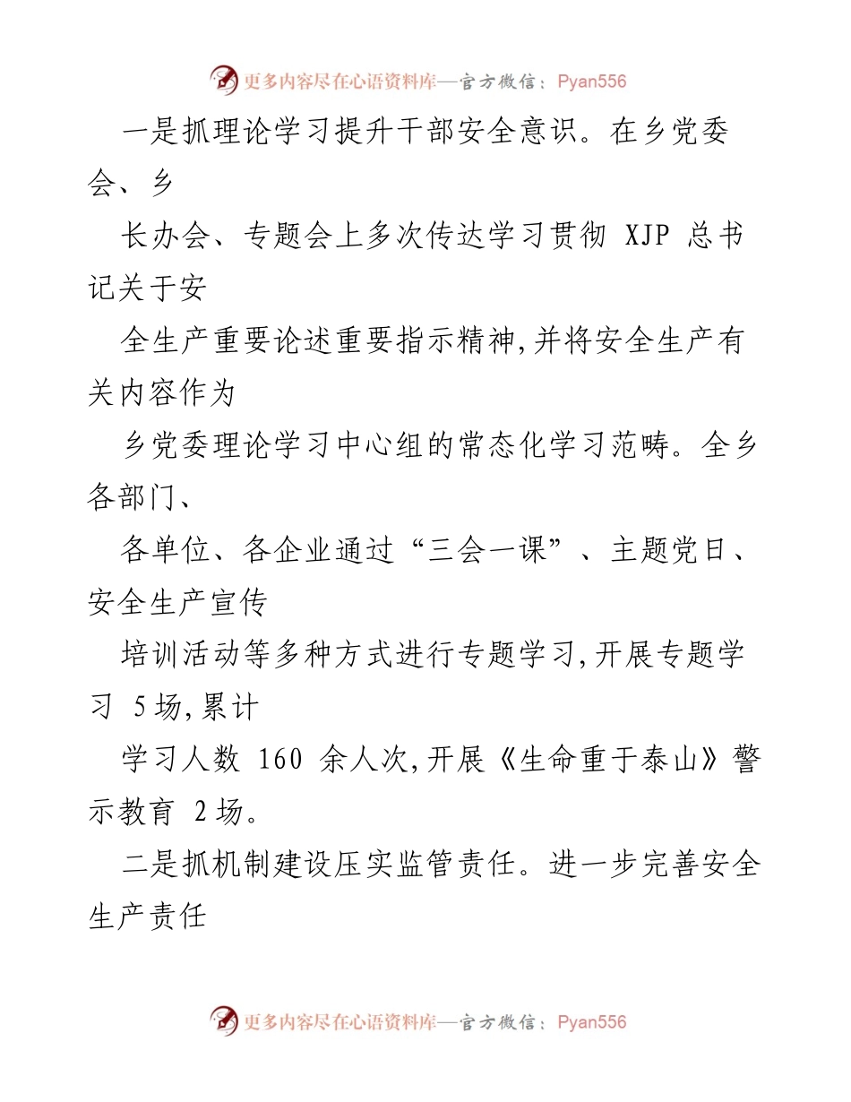 [工作总结] 久安乡 - 2022年上半年安全生产工作总结.docx_第2页
