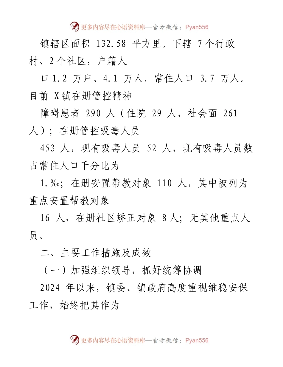 [工作总结] X镇2024年上半年 - X镇综治工作（平安建设）情况总结.docx_第2页