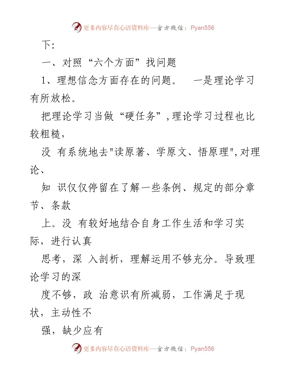 [工作总结] 主题教育民主生活会 - 合格党员问题检视与整改措施报告.docx_第2页