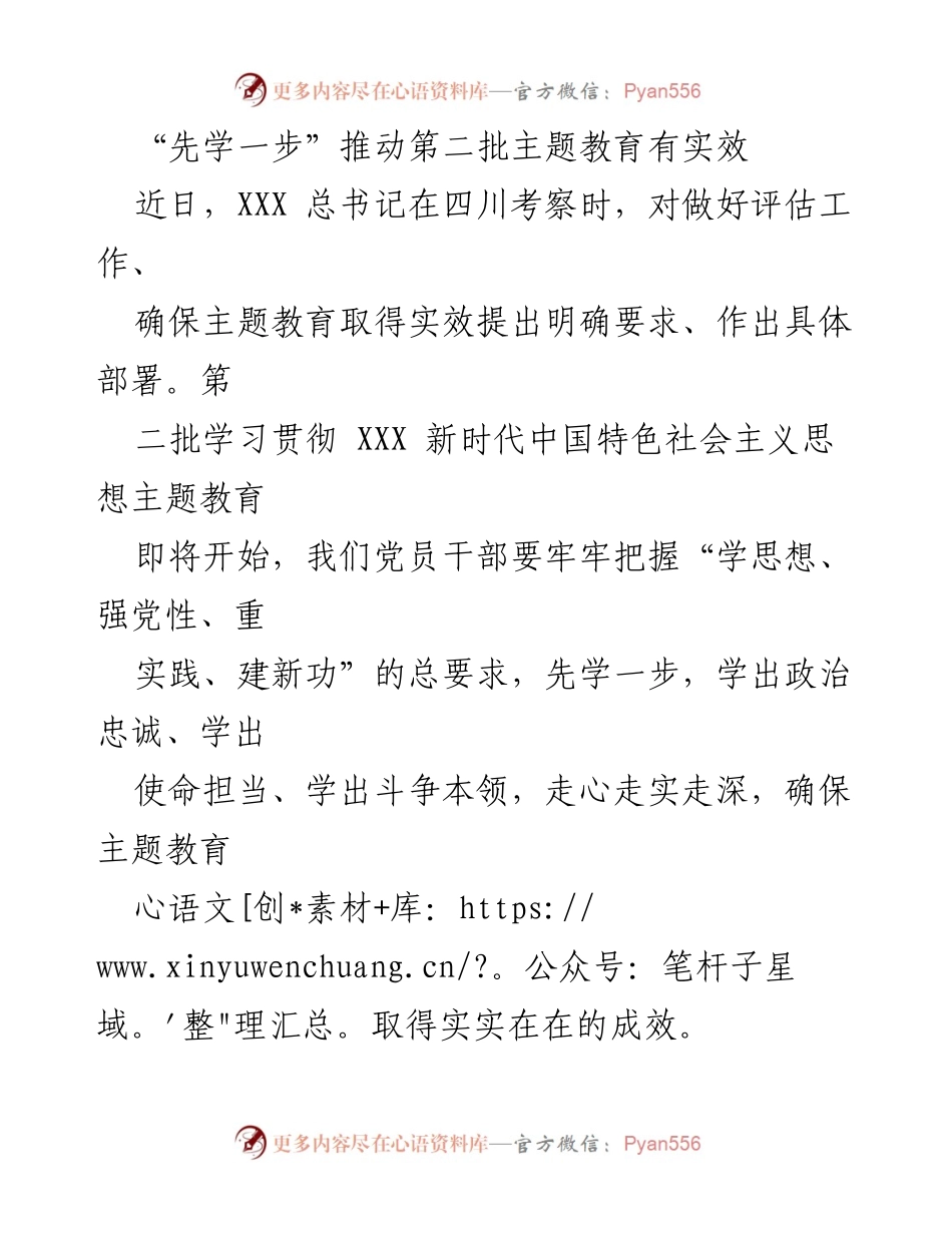 [工作总结] 主题教育 - 推动主题教育实效的“先学一步”策略.docx_第1页