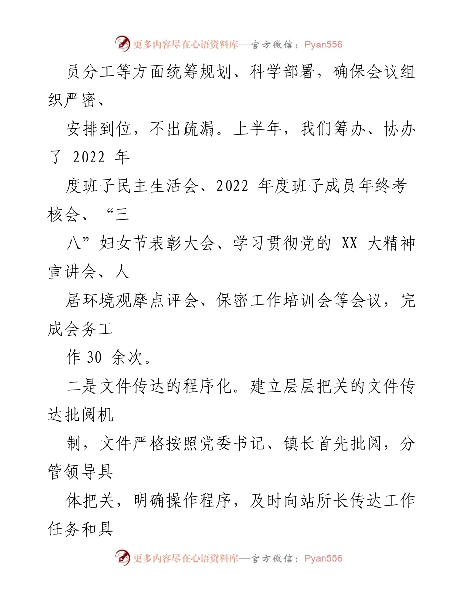 [工作总结] XX镇党政办 - 2023年上半年工作总结及下半年工作安排.docx_第2页