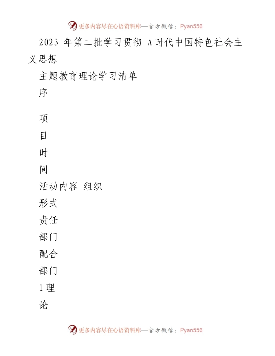 [工作总结] 主题教育 - 2023年第二批学习贯彻A时代中国特色社会主义思想活动总结.docx_第1页