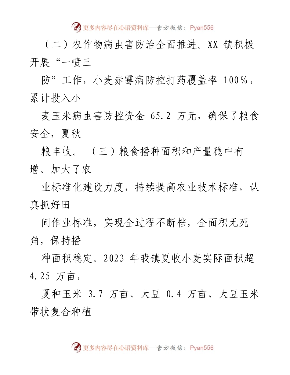 [工作总结] 乡镇粮食保障 - XX镇2023年粮食保障工作总结报告.docx_第2页
