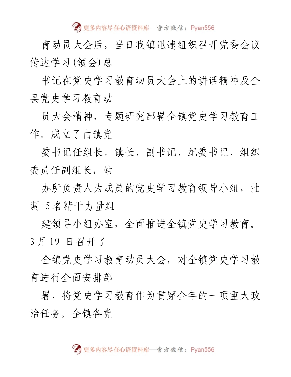 [工作总结] 党史学习教育 - 党史学习教育开展情况汇报材料.docx_第2页