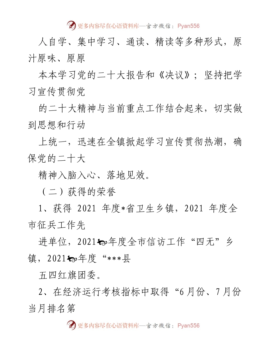 [工作总结] 乡镇年度工作 - 2022年度乡镇工作总结与成就报告.docx_第2页