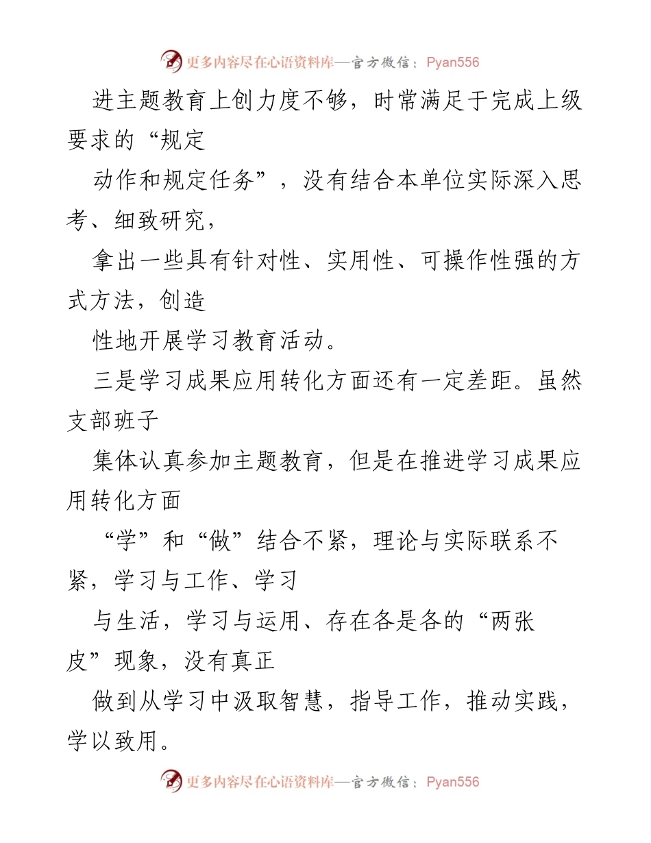 [工作总结] 党员教育 - 主题教育对照检查情况汇报.docx_第2页