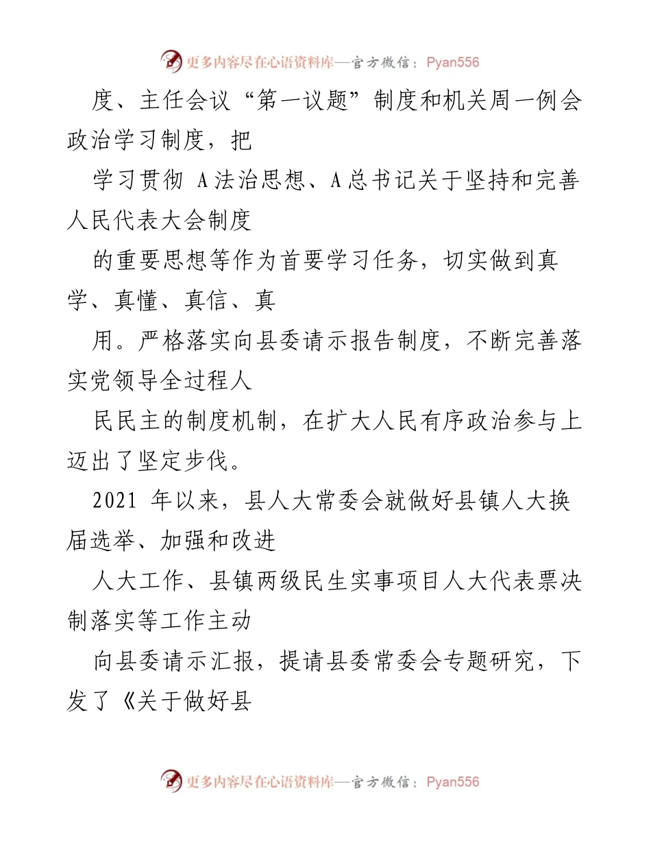 [工作总结] 人大常委会 - 县人大常委会践行全过程人民民主工作综述.docx_第2页