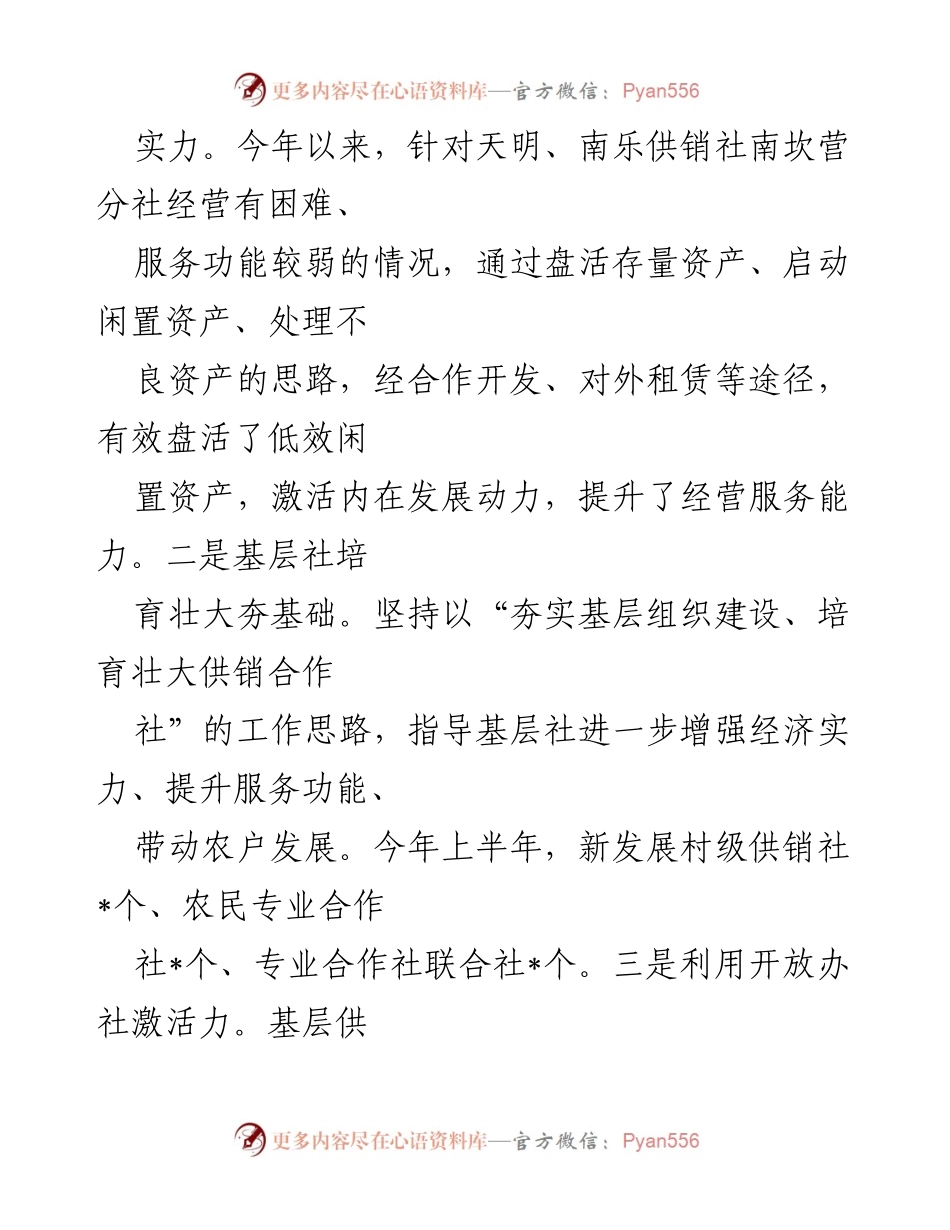 [工作总结] 供销社综合改革经验交流 - 深化供销社改革，助力乡村振兴.docx_第2页