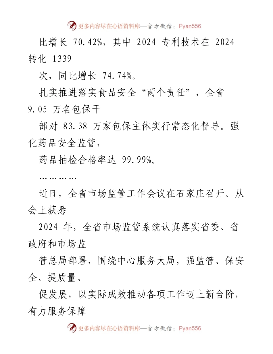 [工作总结] 会议 - 2024年全省市场监管工作成效与发展策略总结.docx_第2页