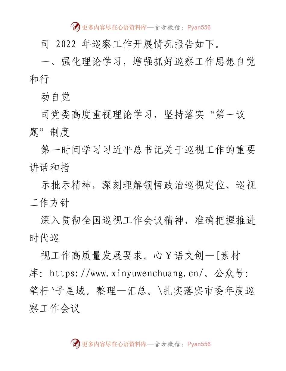 [工作总结] 党委巡察 - 2022年X司党委巡察工作总结报告.docx_第2页