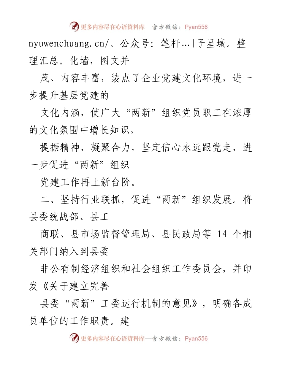 [工作总结] 党建工作 - 2023年“两新”党建工作情况总结与发展措施.docx_第2页