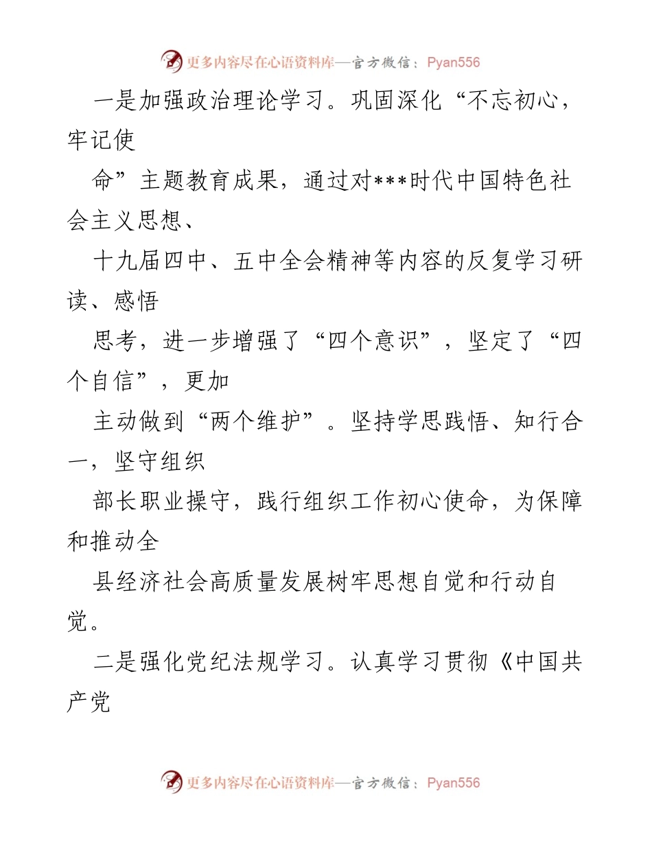 [工作总结] 党务工作 - 全面从严治党主体责任落实与个人廉洁自律情况报告.docx_第2页
