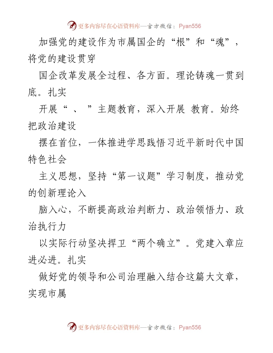 [工作总结] 党建工作 - 2023年市国资委党建工作总结与经验分享.docx_第2页