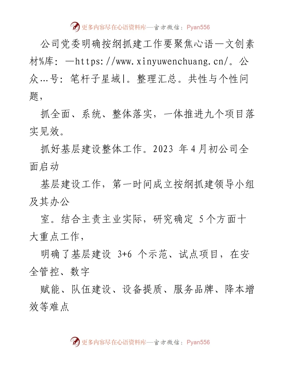 [工作总结] 企业党建工作推进 - 构建问题系统解决机制，推进高质量基层党组织建设.docx_第2页