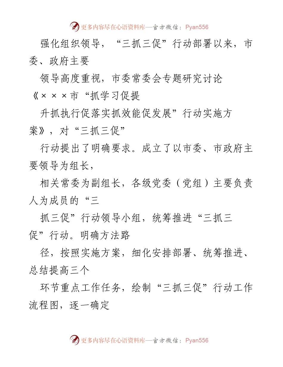 [工作总结] 会议部署 - XXX市“三抓三促”行动实施情况总结.docx_第2页