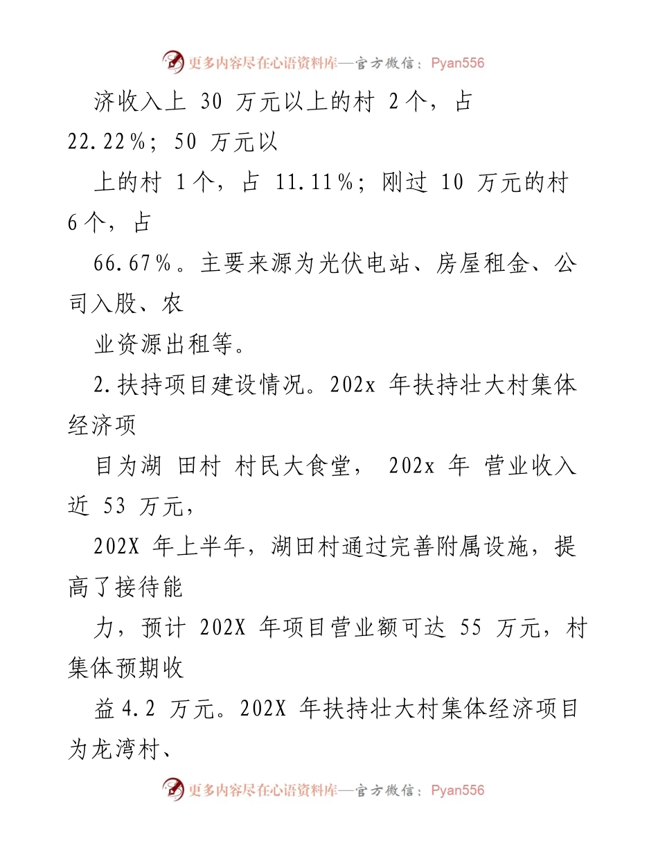 [工作总结] 乡镇经济发展 - XX乡村集体经济发展工作总结（2022年上半年）.docx_第2页