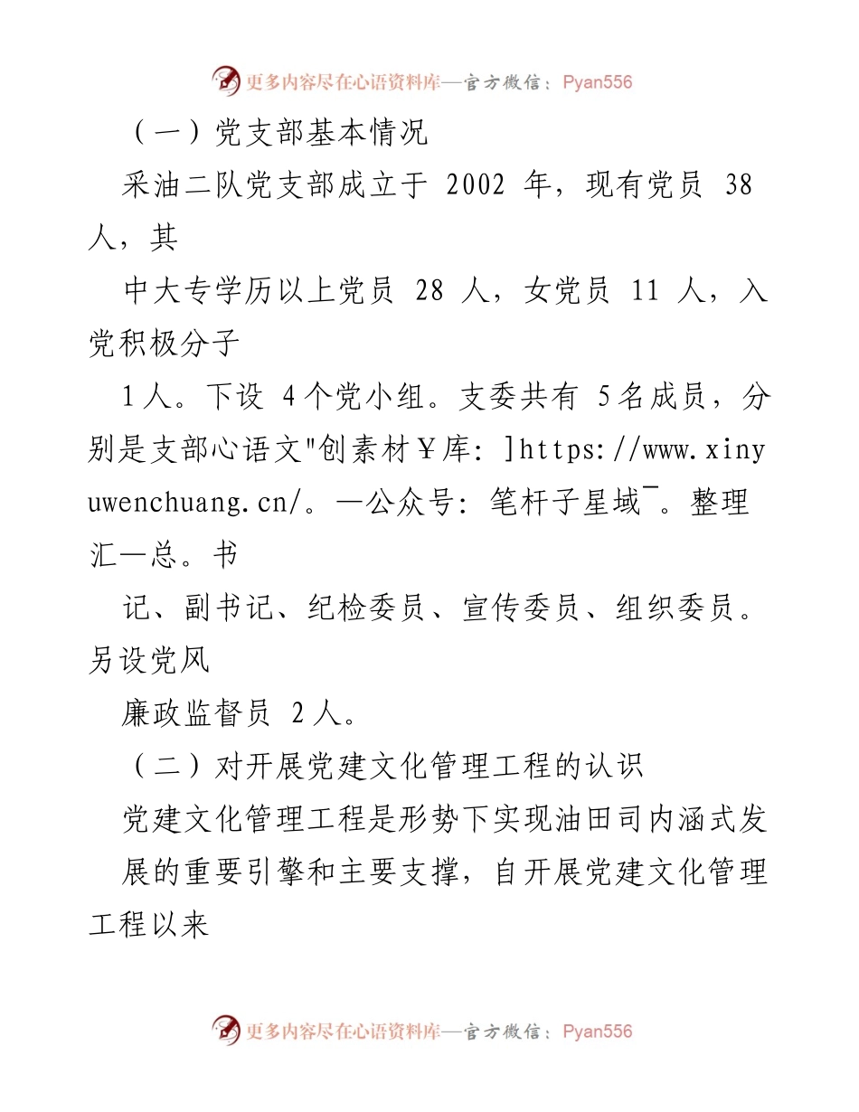 [工作总结] 党建工作 - 采油二队党支部2017年党建工作总结报告.docx_第2页
