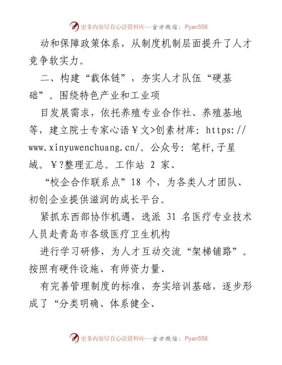 [工作总结] 人才工作经验交流 - 构建人才工作新格局，推动高质量发展.docx_第2页