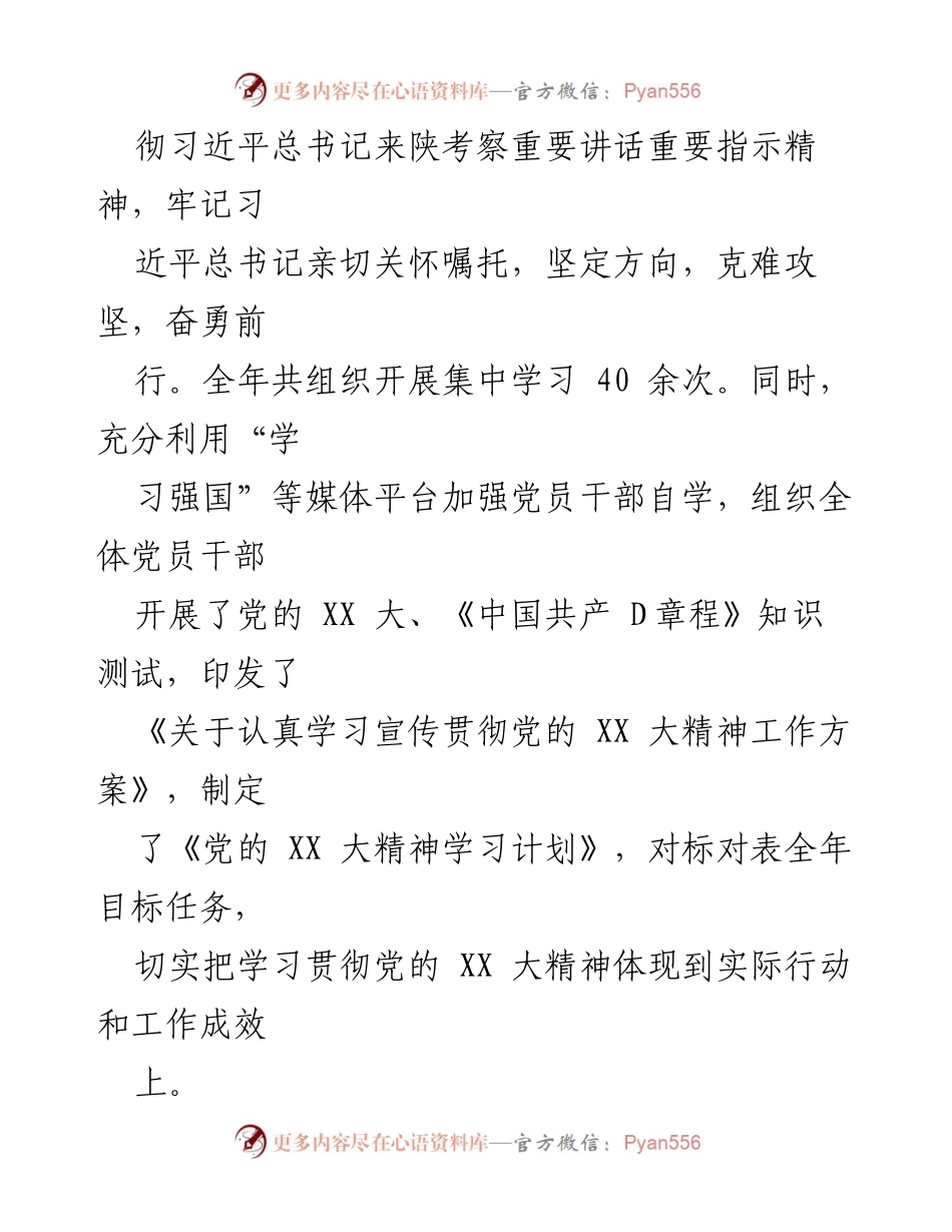 [工作总结] 党建工作 - XX局支部2022年党建工作总结.docx_第2页