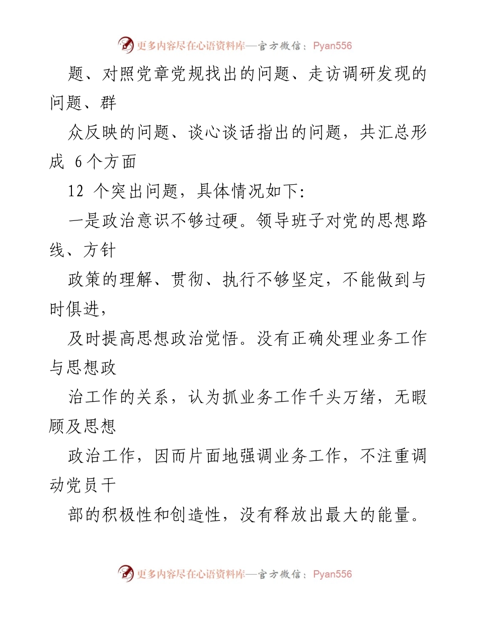 [工作总结] 党内主题教育 - 2023年党内主题教育问题查摆与整改措施总结_1.docx_第2页