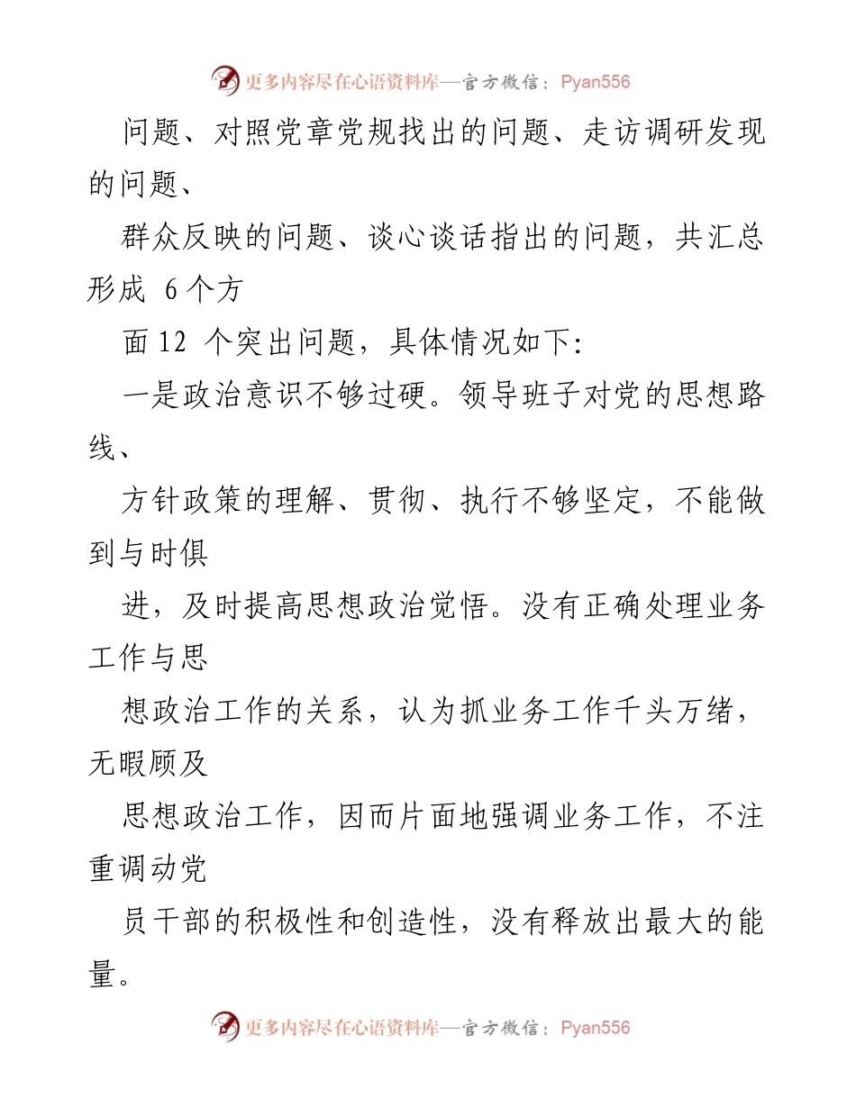 [工作总结] 党内主题教育 - 2023年党内主题教育问题查摆总结_3.docx_第2页