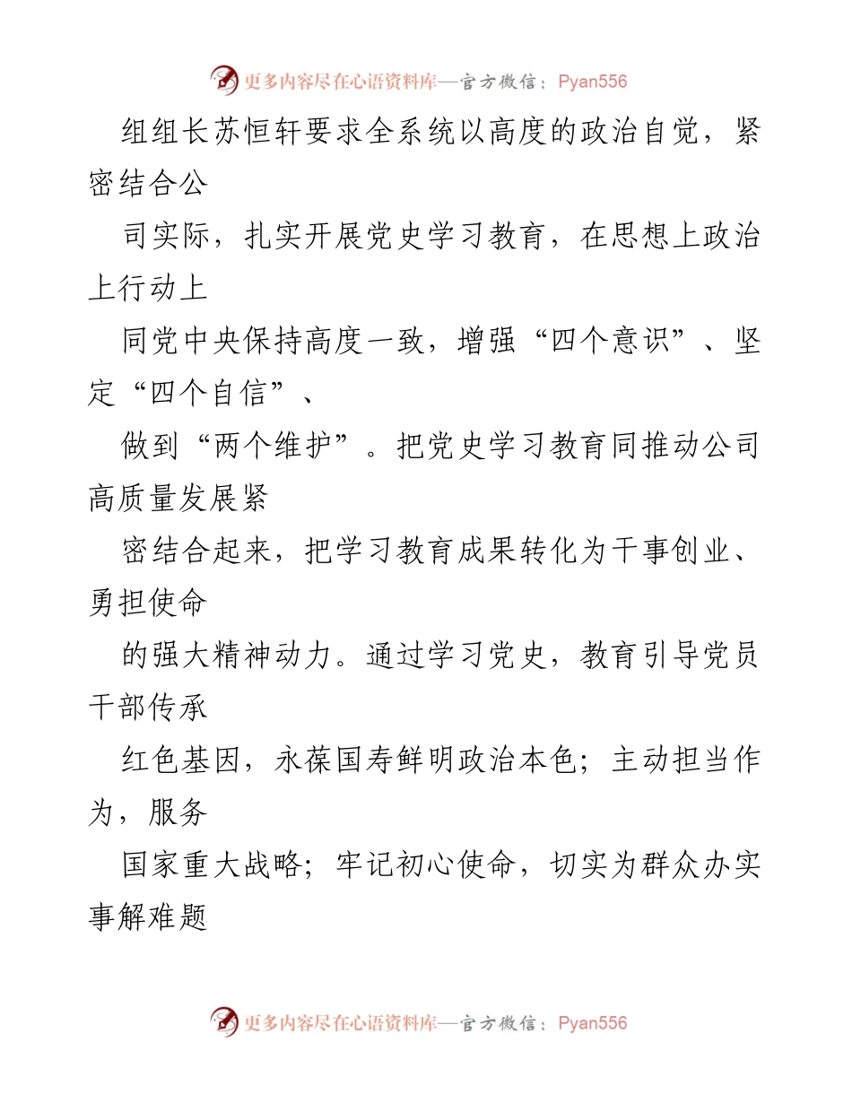 [工作总结] 党史学习教育 - 全面推进党史学习教育，助力高质量发展.docx_第2页