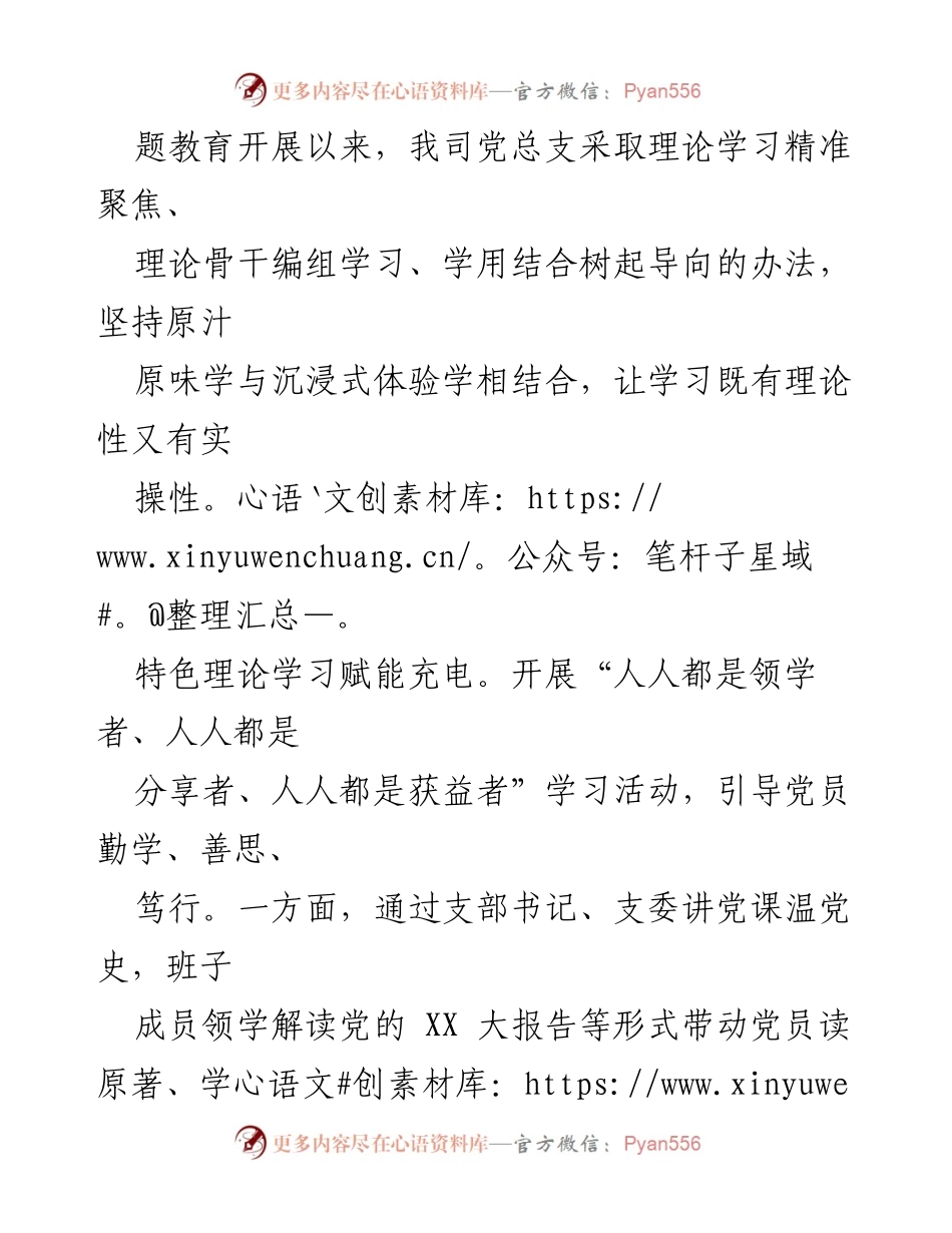 [工作总结] 党员主题教育 - 扎实推动党员主题教育走深走实的实践探索.docx_第2页