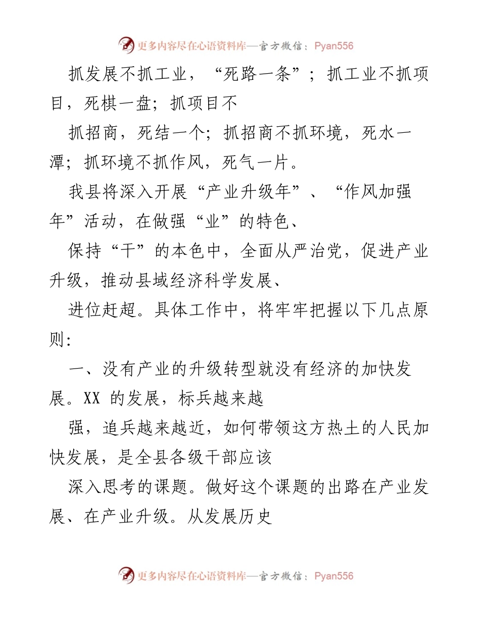 [工作总结] 产业升级年活动 - 推动产业升级与经济发展的战略思考.docx_第1页