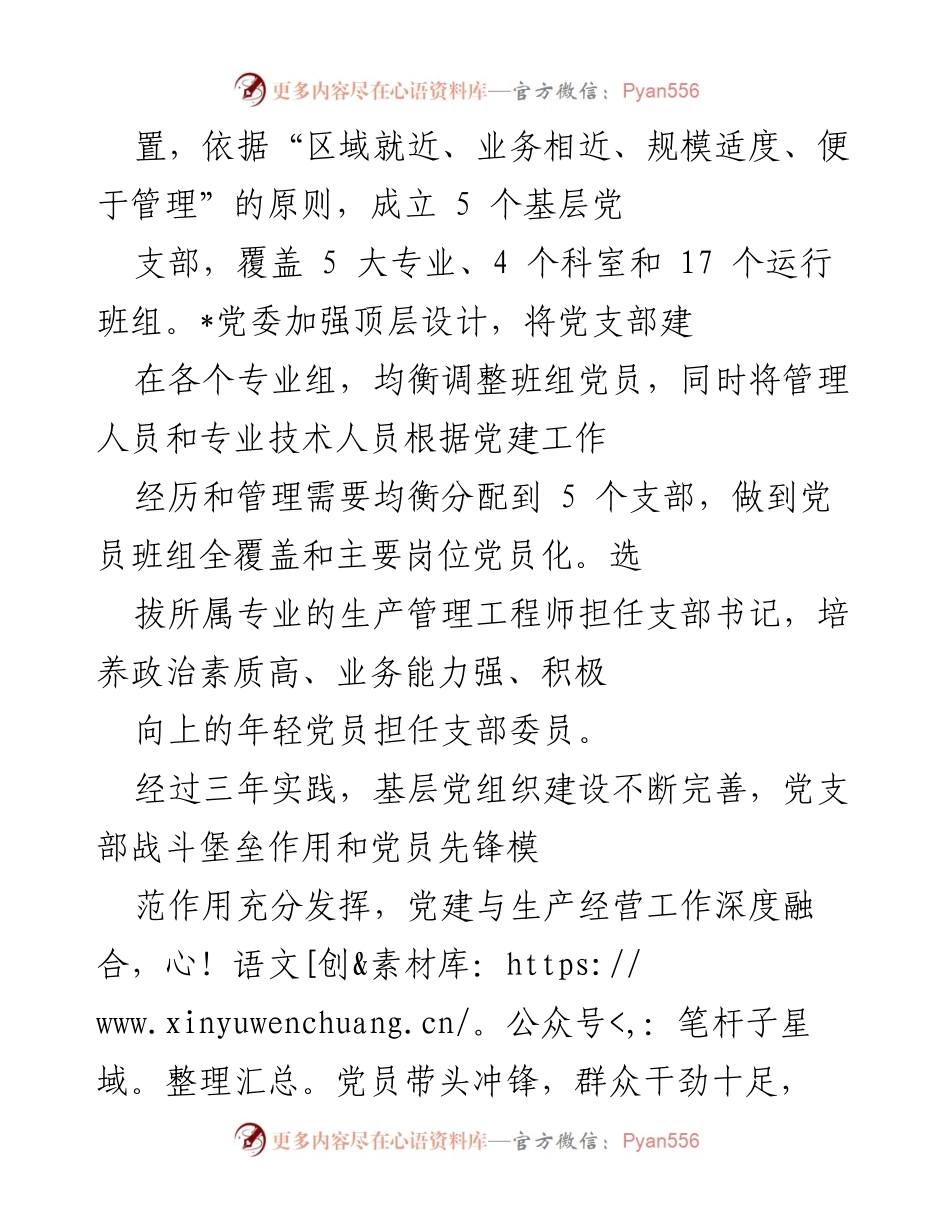 [工作总结] 党建工作 - 创建“三实三创双满意”党建特色品牌推动企业高质量发展.docx_第2页