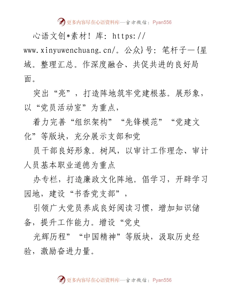[工作总结] 党建工作 - “阳光审计 发展卫士”党建品牌建设工作总结.docx_第2页