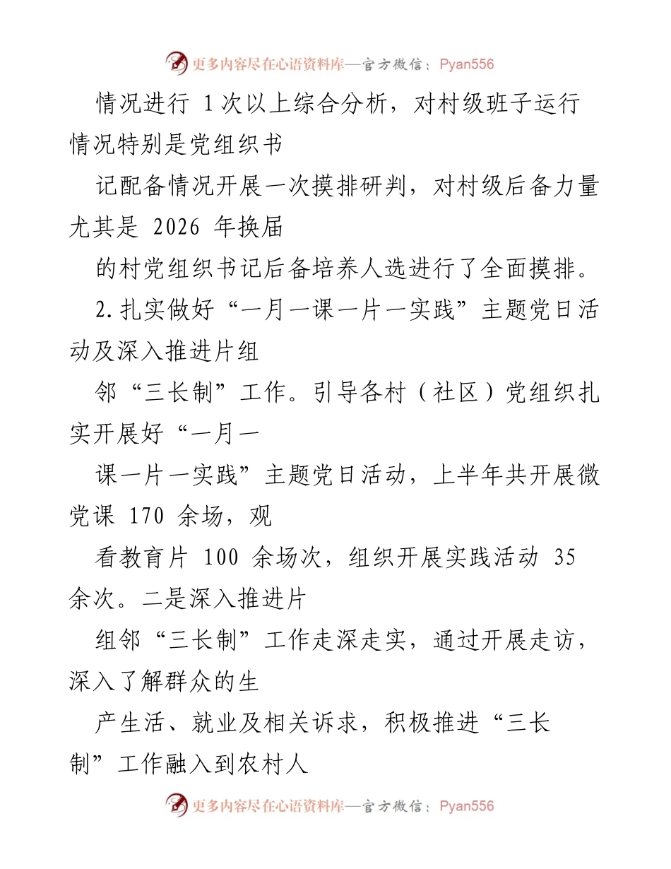 [工作总结] 党建工作 - X乡2024年上半年党建工作总结.docx_第2页