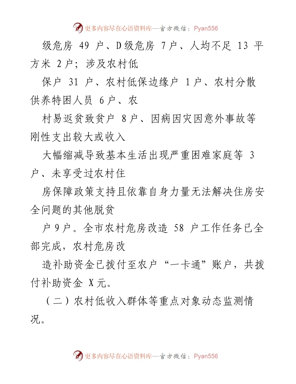 [工作总结] 住房保障 - X市2023年脱贫攻坚住房保障工作总结.docx_第2页