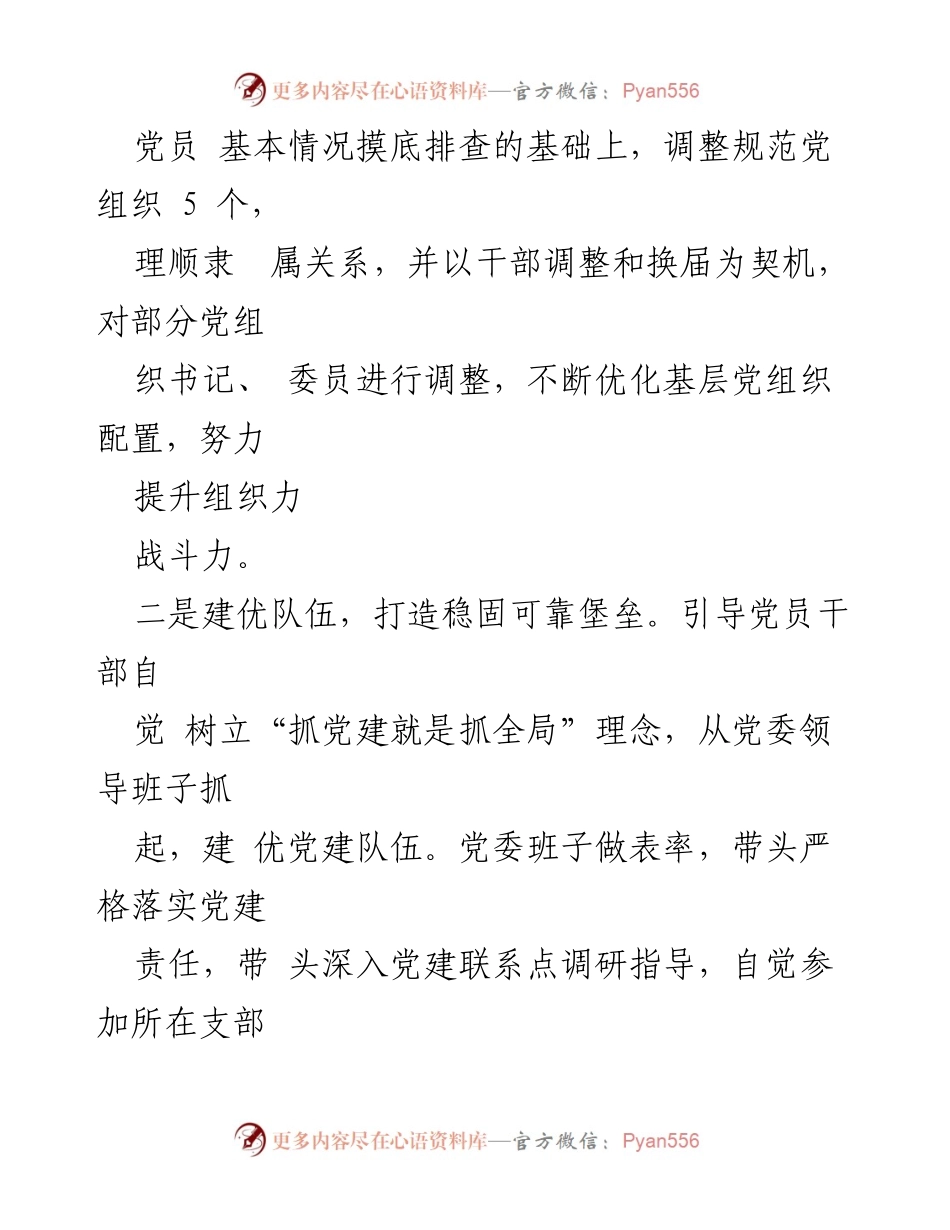 [工作总结] 党建工作 - 2024年上半年基层党建工作总结报告.docx_第2页