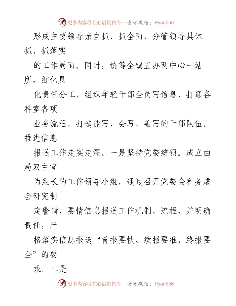 [工作总结] 信息报送工作 - 提升信息报送质量与效能的工作总结.docx_第2页