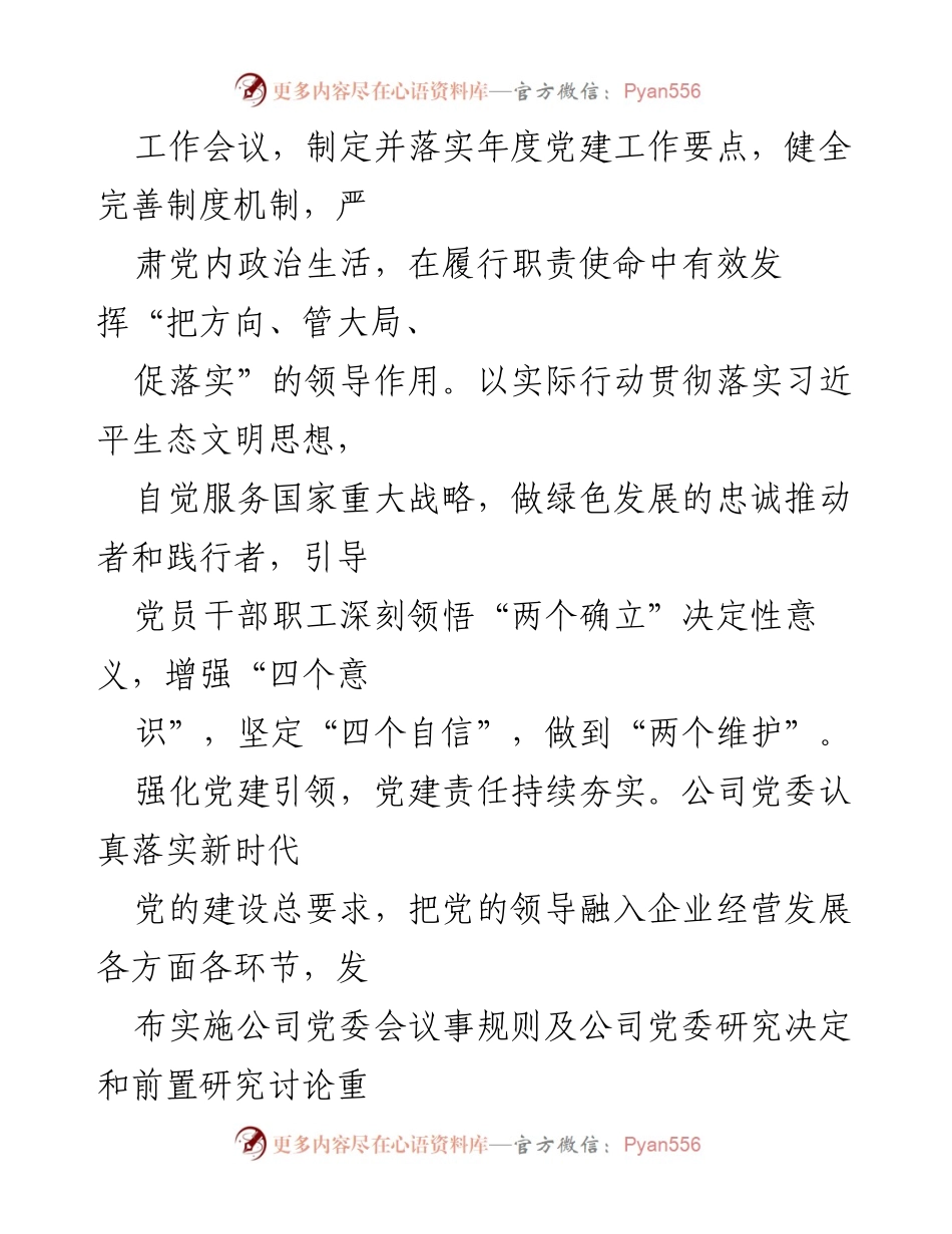 [工作总结] 党建工作会议 - 2022年XX公司党建工作成效总结.docx_第2页