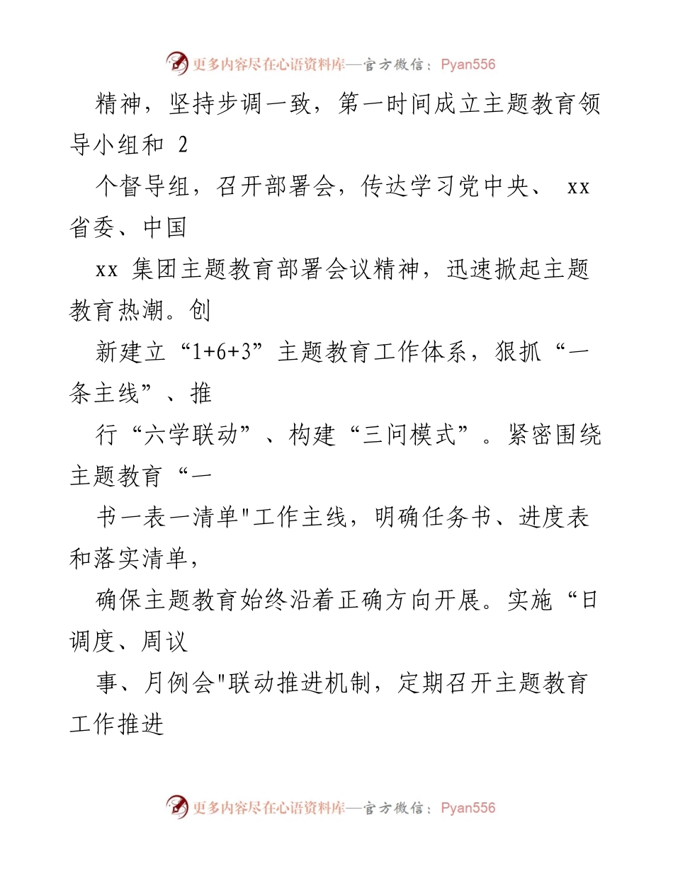 [工作总结] 企业主题教育 - 推动主题教育见行见效的“163”工作体系.docx_第2页