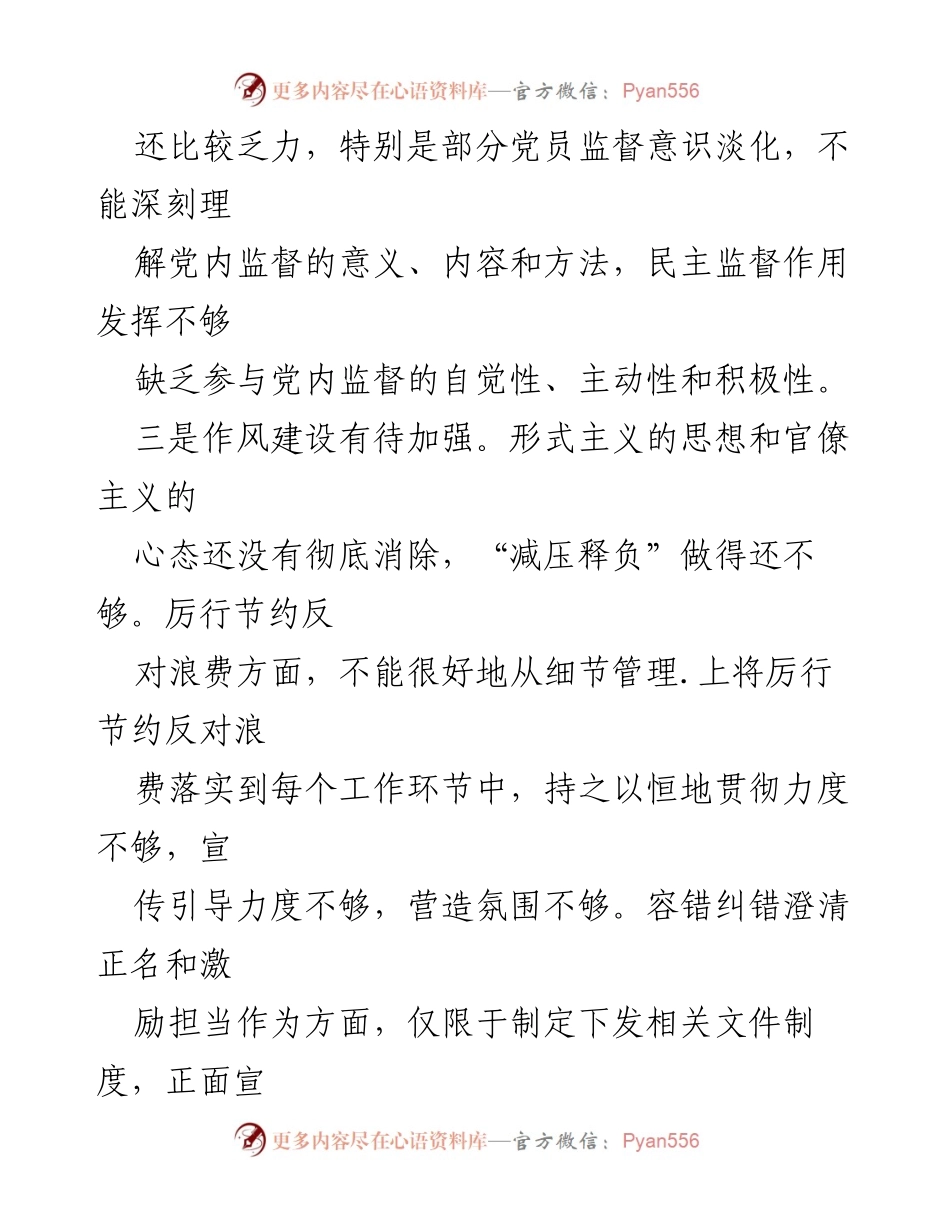 [工作总结] 党内监督 - 2024年全面从严治党政治责任履行问题分析.docx_第2页