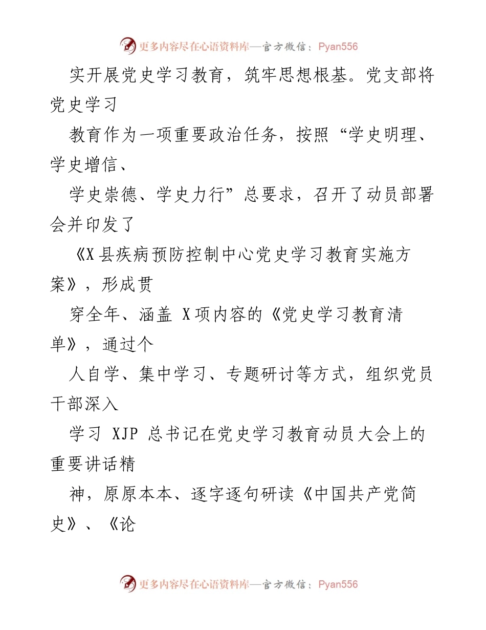 [工作总结] 党建工作 - 2021年县XX党支部党建工作总结与成效分析.docx_第2页