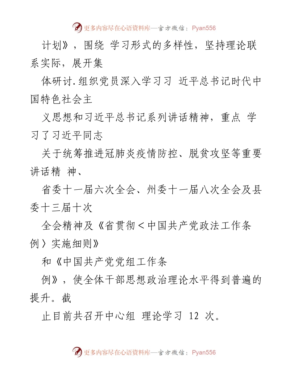 [工作总结] 党建工作 - 县司法局2021年党建工作总结.docx_第2页