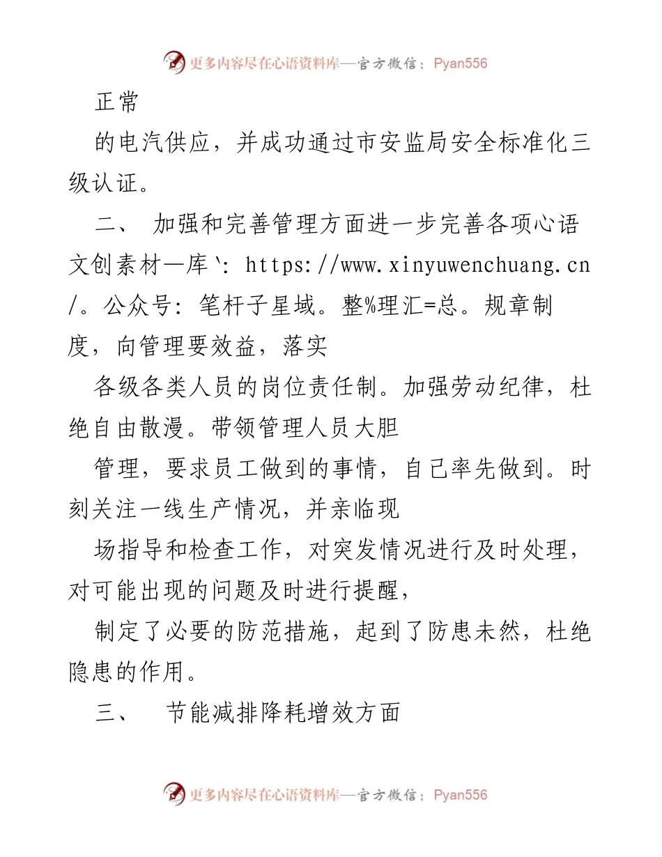 [工作总结] 供热公司 - 供热公司总经理履职工作总结.docx_第2页