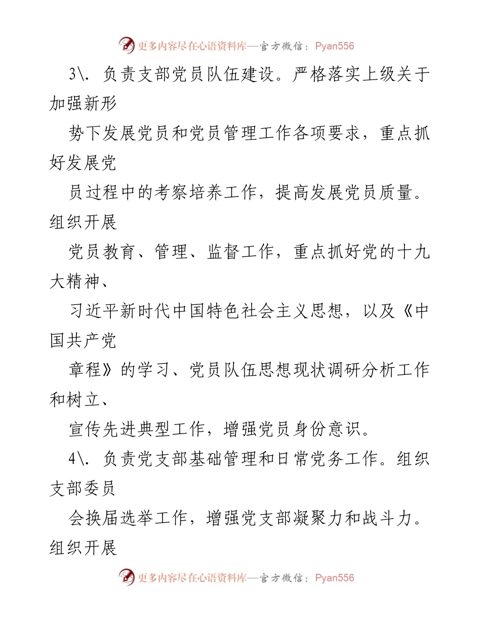 [工作总结] 党建工作 - 党支部全面从严治党责任清单.docx_第2页