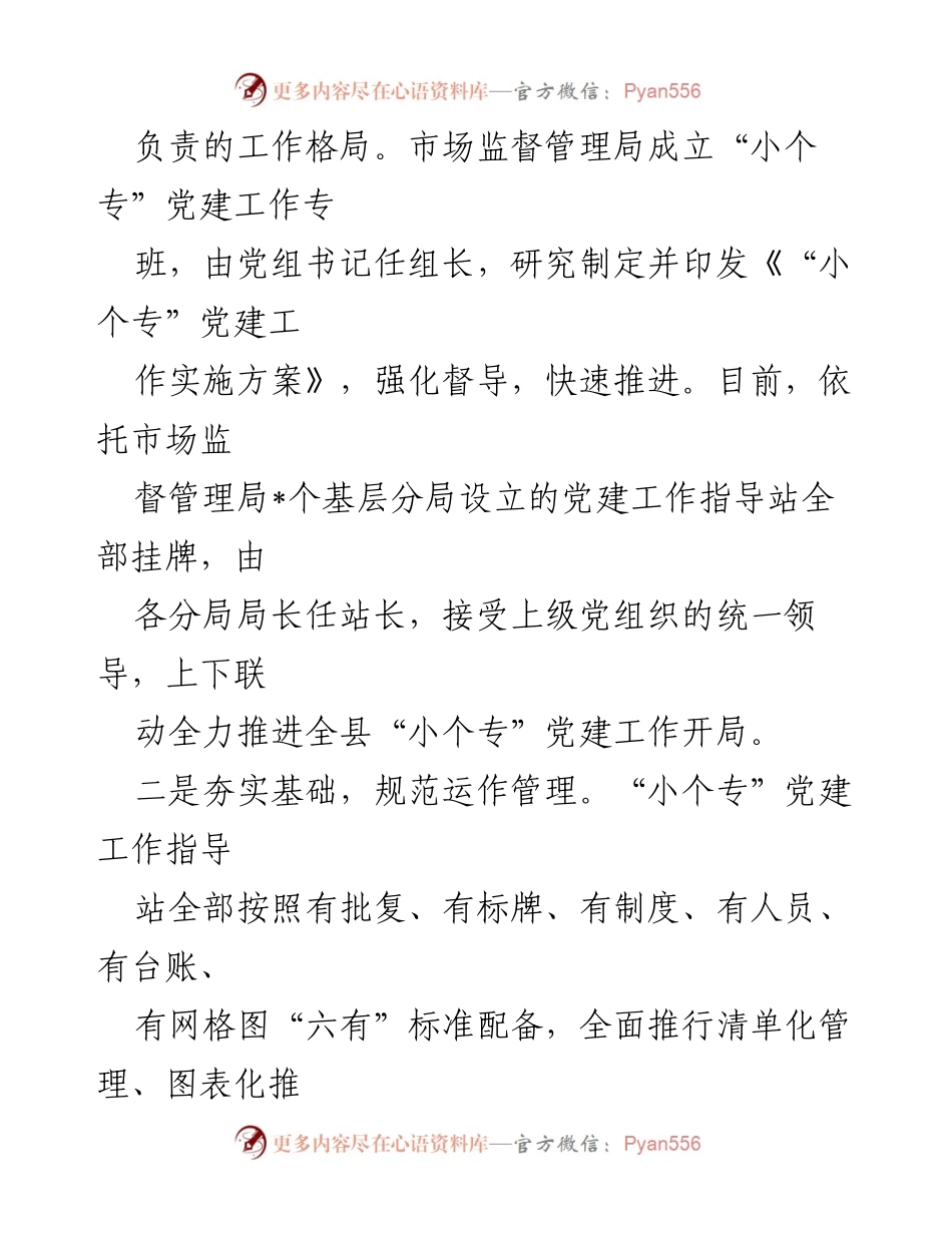 [工作总结] 党建工作 - 小个专党建工作经验总结.docx_第2页