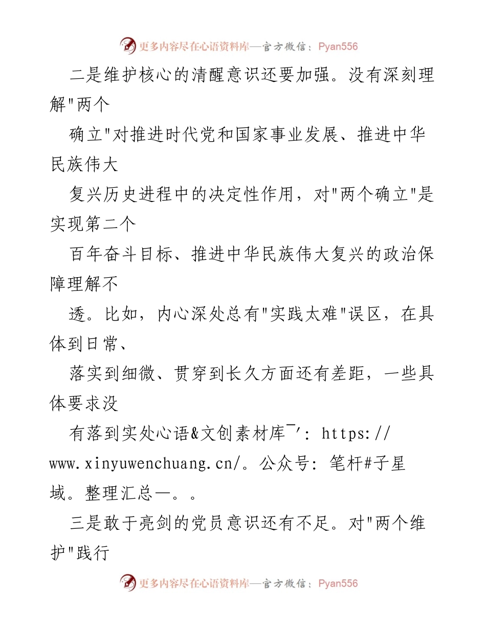 [工作总结] 党内工作 - 2024年维护党中央权威和集中统一领导问题总结报告.docx_第2页
