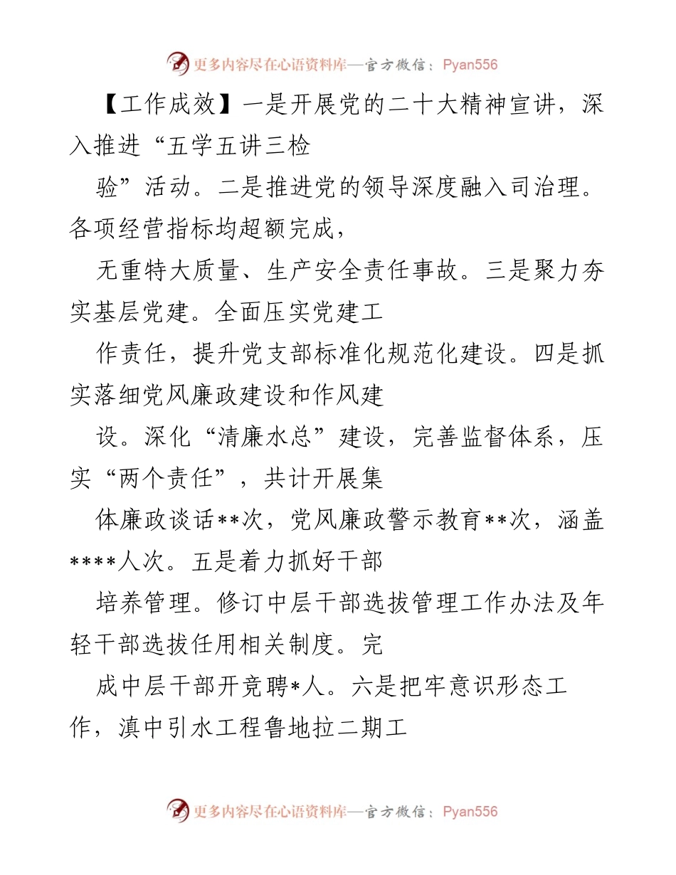 [工作总结] 党建工作 - 2022年度某地国资司党委书记抓基层党建工作述职报告汇编.docx_第2页